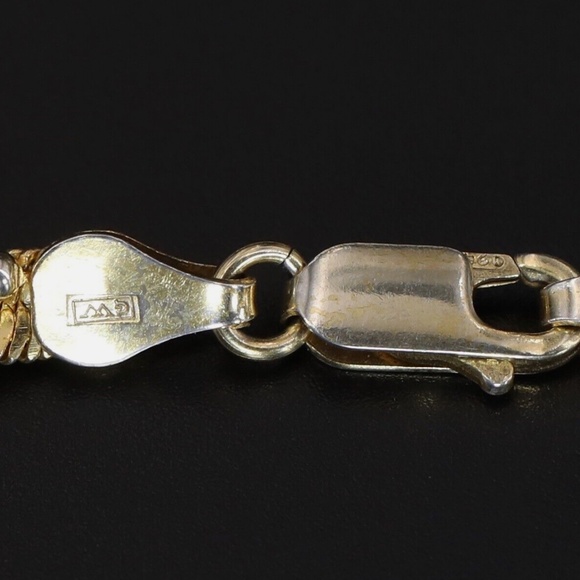 Sterling Silver Braided Ball & Herringbone Chain 16" Necklace - Picture 5 of 5